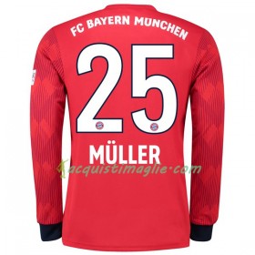Divisa di Calcio Bayern Monaco Muller 25 Prima 2018/2019 Manica Lunga
